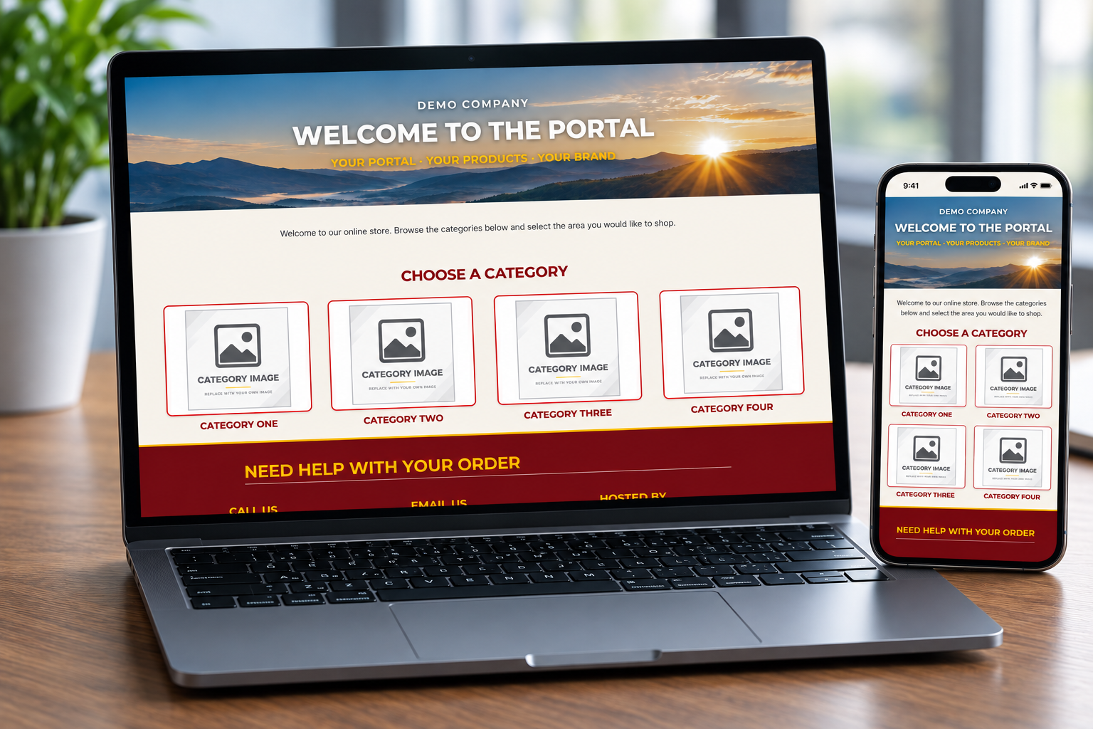 Example secure workwear ordering portal